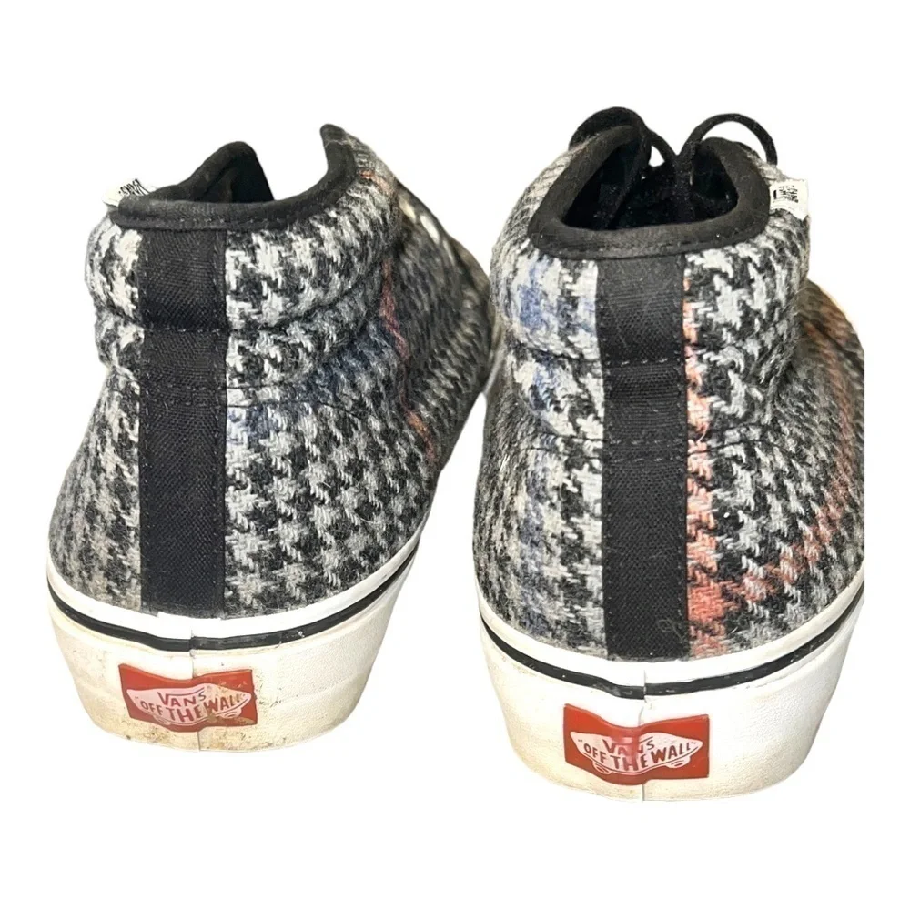 Vans Chukka Houndstooth Sneaker Skate Shoe Plaid Wool Mid Top Lace Up